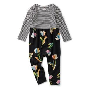 Tea Collection Romper sz 18-24 months Stripe Floral Romper